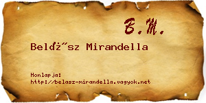 Belász Mirandella névjegykártya
